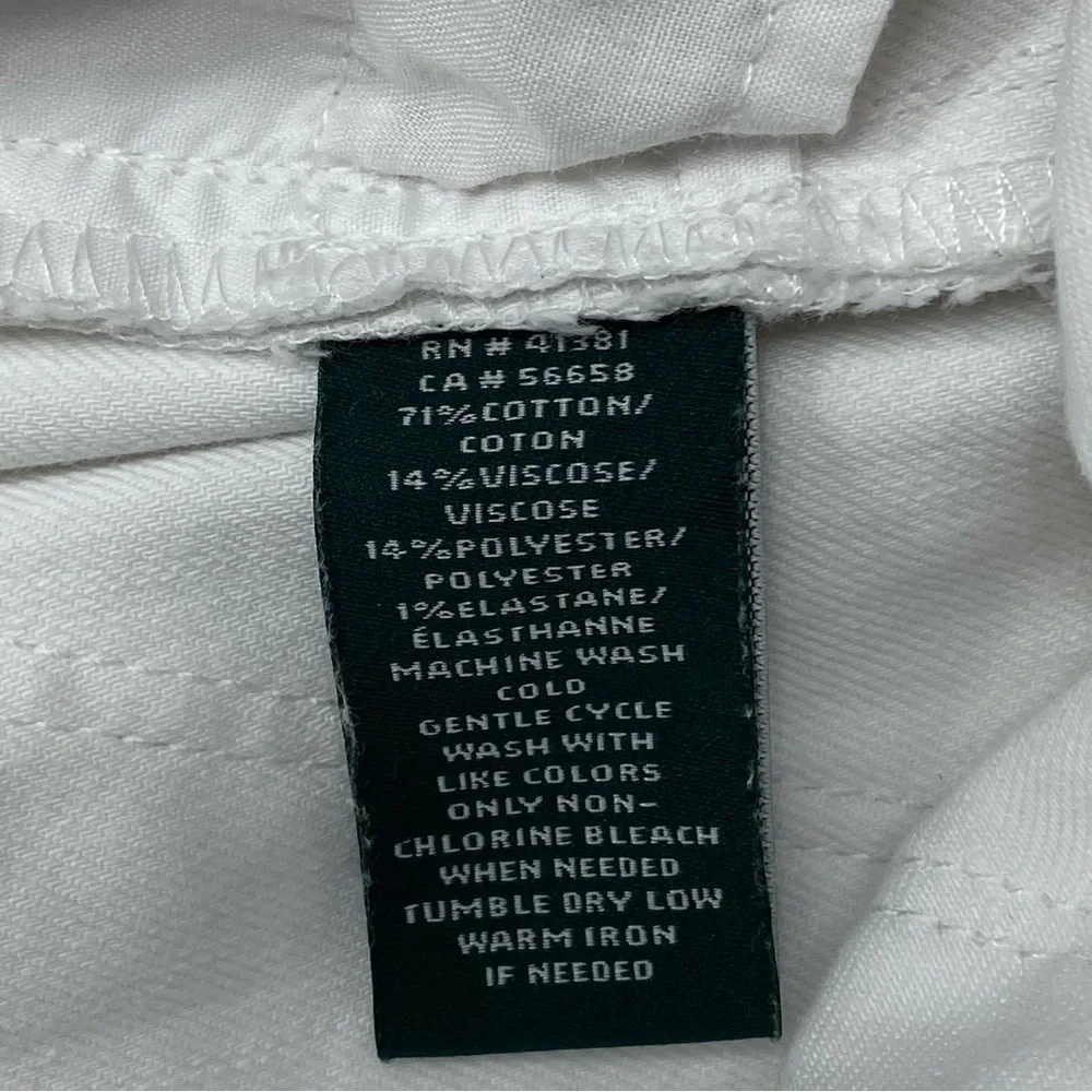 LAUREN RALPH LAUREN LRL Modern Straight Curvy Jeans Women’s Size 8 White - Picture 7 of 15